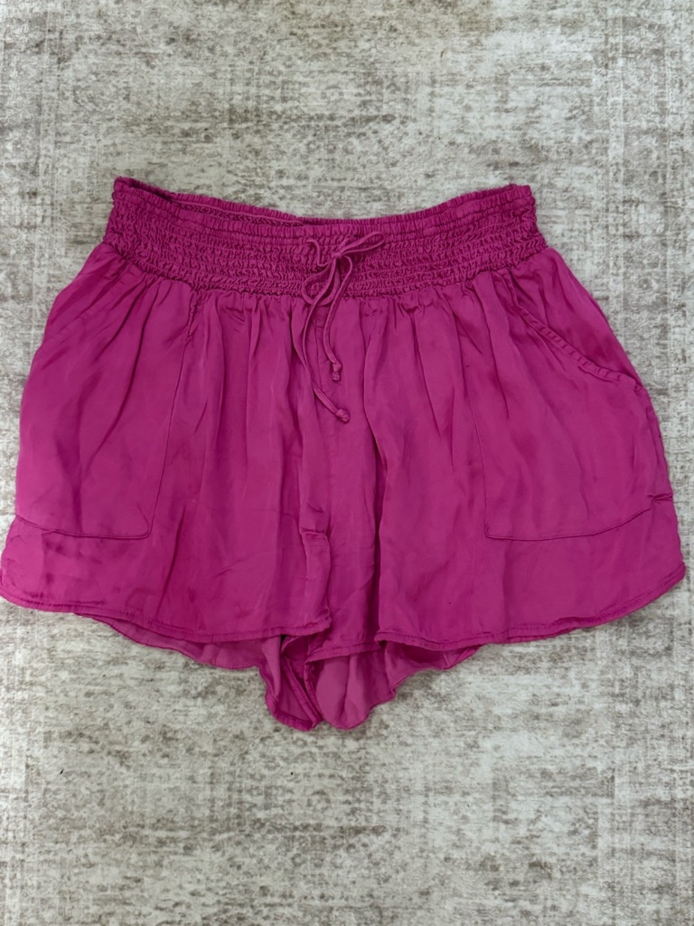 aerie Smocked Waist Fuchsia Flow Shorts